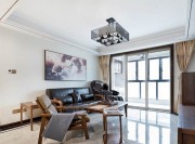 現代時尚的中式110平米三居室客廳窗戶裝修效果圖