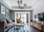 時(shí)尚休閑的北歐風(fēng)格100平米三居室客廳裝修效果圖