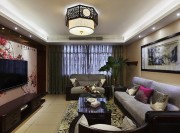 唯美古風(fēng)中式風(fēng)格100平米二居室客廳吊頂裝修效果圖
