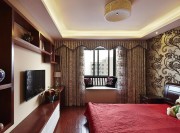 唯美古風(fēng)中式風(fēng)格100平米二居室臥室吊頂裝修效果圖