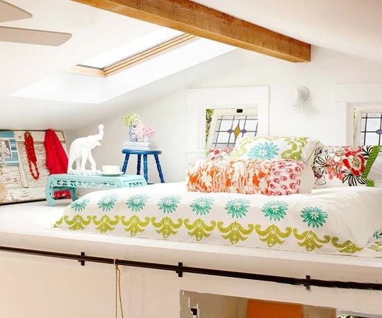 舒適的田園風(fēng)格小戶(hù)型閣樓裝修效果圖