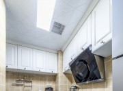 簡約清新美式風格80平米一居室廚房櫥柜裝修效果圖