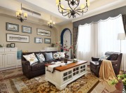 淡雅恬淡美式風(fēng)格120平米復(fù)式loft客廳窗簾裝修效果圖 淡雅恬淡美式風(fēng)格120平米復(fù)式loft客廳窗簾裝修效果圖