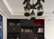 中式宮廷風(fēng)格80平米公寓書房吊頂裝修效果圖