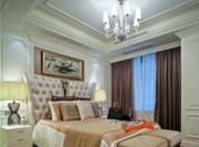 寬敞自然美式風(fēng)格130平米四居室臥室吊頂裝修效果圖