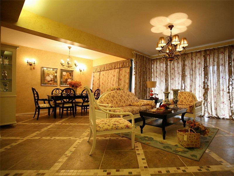 浪漫碎花田園風(fēng)格120平米三居室裝修效果圖 浪漫碎花田園風(fēng)格120平米三居室裝修效果圖