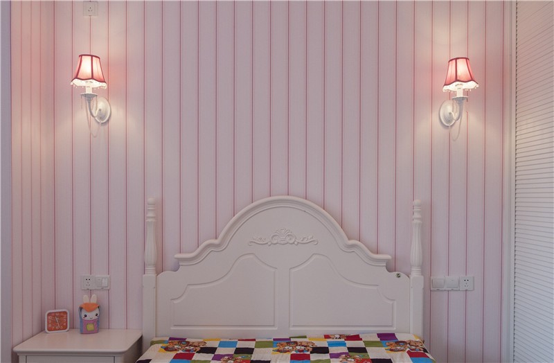 溫馨藍調的地中海風格100平米三居室臥室裝修效果圖