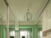 藍色唯美的地中海風格150平米別墅臥室窗戶裝修效果圖