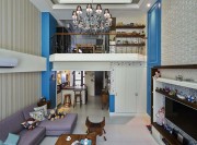 簡約復(fù)古的田園風(fēng)格120平米復(fù)式客廳吊頂裝修效果圖 簡約復(fù)古的田園風(fēng)格120平米復(fù)式客廳吊頂裝修效果圖