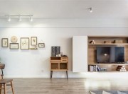 通透溫馨日式風格90平米三居室客廳背景墻裝修效果圖 通透溫馨日式風格90平米三居室客廳背景墻裝修效果圖