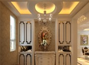 莊嚴闊氣的歐式風格復式玄關裝修效果圖