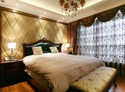 實木經典新古典風格100平米二居室臥室吊頂裝修效果圖