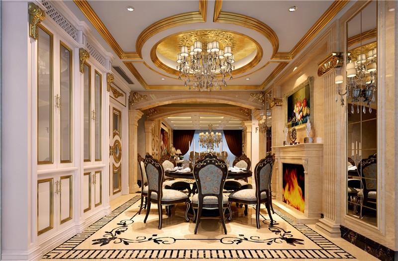 金碧輝煌的歐式風格別墅裝修效果圖 金碧輝煌的歐式風格別墅裝修效果圖