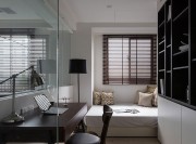 整潔典雅現(xiàn)代簡(jiǎn)約風(fēng)格120平米四居室書(shū)房背景墻裝修效果圖 整潔典雅現(xiàn)代簡(jiǎn)約風(fēng)格120平米四居室書(shū)房背景墻裝修效果圖