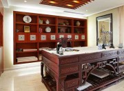 時(shí)尚新古典風(fēng)格100平米公寓書(shū)房背景墻裝修效果圖 時(shí)尚新古典風(fēng)格100平米公寓書(shū)房背景墻裝修效果圖