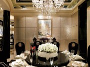 優雅大氣歐式風格120平米四居室餐廳吊頂裝修效果圖