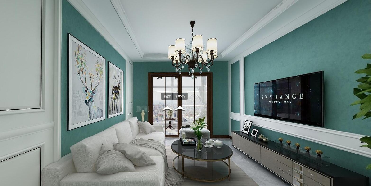 綠意清新現代3D效果圖