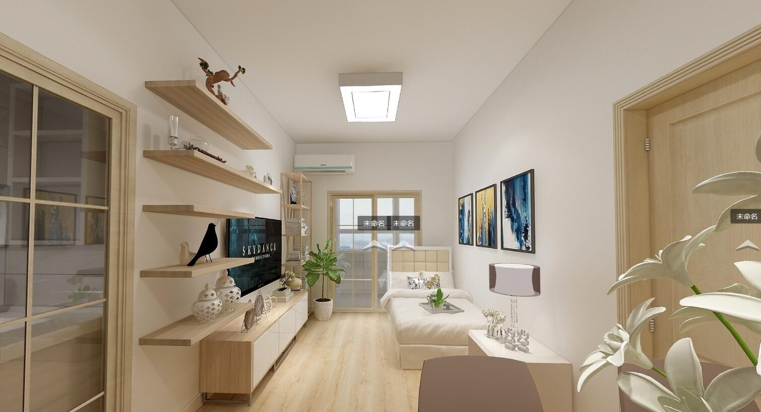 木質清新現代3D效果圖