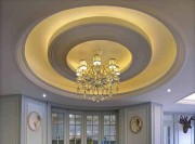 典雅溫馨歐式風格120平米三居室餐廳吊頂裝修效果圖