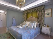 典雅溫馨歐式風格120平米三居室臥室背景墻裝修效果圖