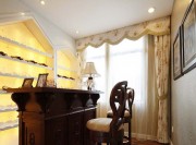 溫馨舒適田園風格110平米三居室書房吊頂裝修效果圖