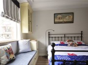 開闊休閑美式120平米三居室兒童房背景墻裝修效果圖