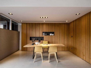 自然生動(dòng)現(xiàn)代簡(jiǎn)約120平米復(fù)式loft餐廳背景墻裝修效果圖