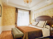 藍色夏日新古典風格120平米三居室臥室吊頂裝修效果圖