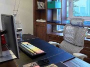 精致品位現代90平米二居室書房背景墻裝修效果圖