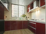 金色亮麗歐式風格100平米二居室廚房櫥柜裝修效果圖