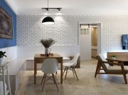 現(xiàn)代個性歐式風(fēng)格100平米二居室餐廳吊頂裝修效果圖