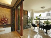 金色亮麗歐式風格100平米二居室陽臺吊頂裝修效果圖