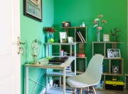 簡致情調(diào)歐式100平米二居室書房背景墻裝修效果圖