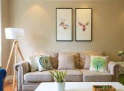 簡致情調(diào)歐式100平米二居室客廳背景墻裝修效果圖