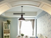 唯美時尚歐式風(fēng)格80平米二居室餐廳吊頂裝修效果圖