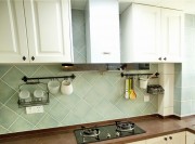 唯美時尚歐式風(fēng)格80平米二居室廚房櫥柜裝修效果圖