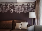 張揚簡致歐式風格100平米三居室客廳背景墻裝修效果圖