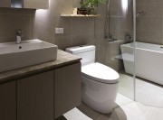 溫馨淡雅歐式風格110平米三居室衛(wèi)生間浴室柜裝修效果圖