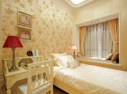 優雅大方歐式風格130平米四居室兒童房背景墻裝修效果圖