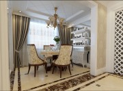 摩登精致歐式風(fēng)格140平米三居室餐廳吊頂裝修效果圖