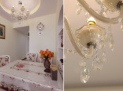 華貴溫馨歐式風(fēng)格120平米三居室餐廳背景墻裝修效果圖