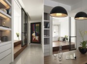 清新簡(jiǎn)約北歐風(fēng)格120平米三居室玄關(guān)過道裝修效果圖