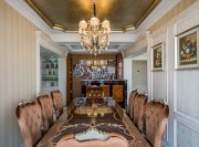 雅致時尚歐式風格120平米三居室餐廳吊頂裝修效果圖