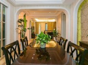 古典設(shè)計歐式風格110平米三居室餐廳裝修效果圖