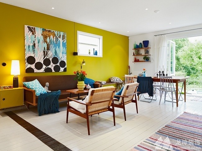 北歐創意多彩120平米復式裝修效果圖