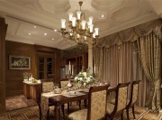 精巧優(yōu)雅歐式120平米復(fù)式餐廳吊頂裝修效果圖
