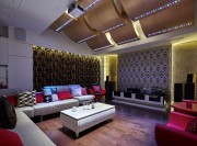 大氣宏偉歐式風(fēng)格320平米別墅家庭影院裝修效果圖