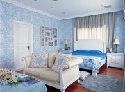 歐式冷暖調(diào)和200平米別墅兒童房背景墻裝修效果圖