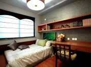 雅致荷韻中式風格90平米二居室臥室吊頂裝修效果圖