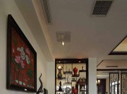 傳統(tǒng)原木色中式風格100平米二居室玄關(guān)過道裝修效果圖